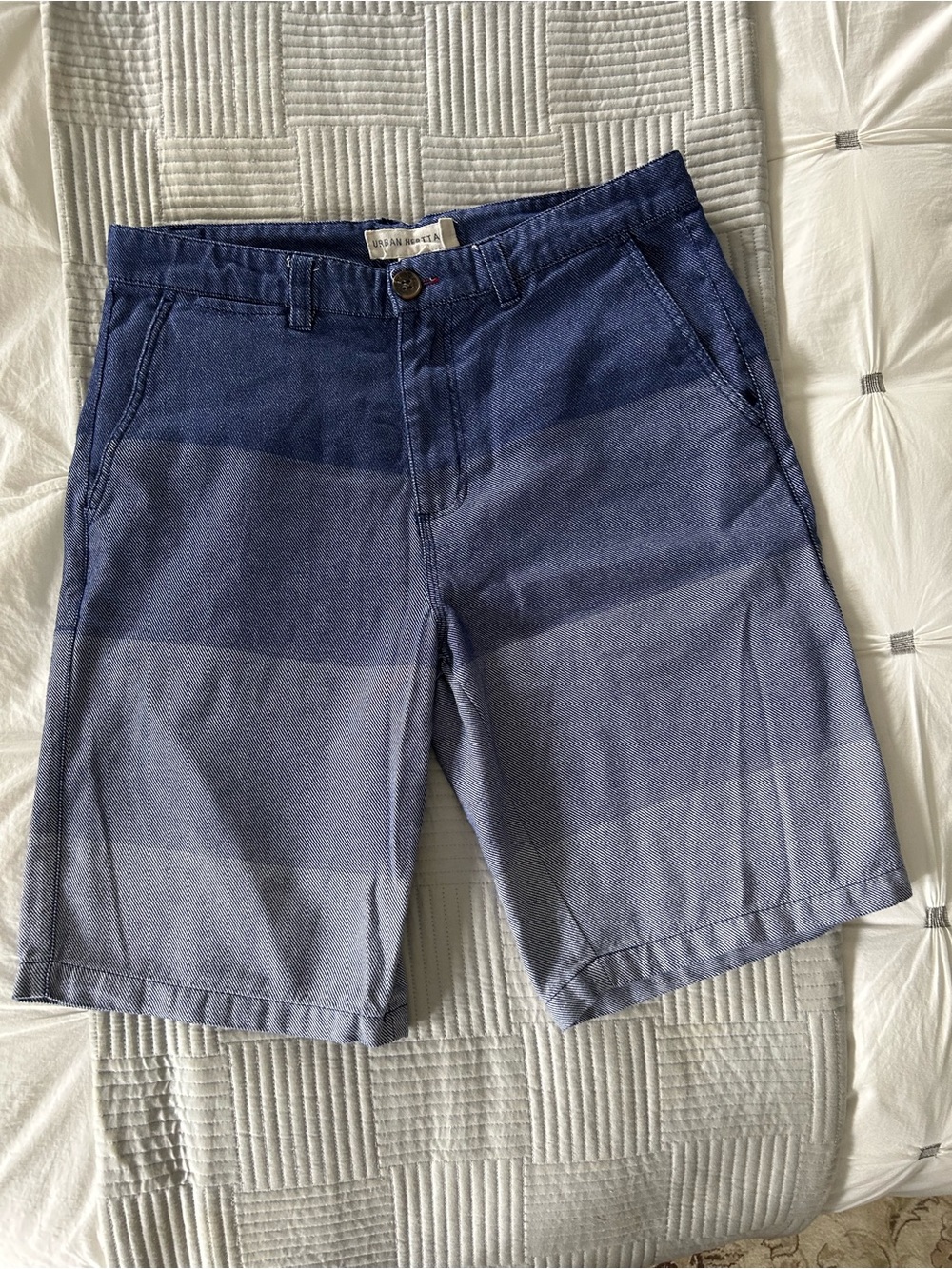 Urban Heritage Blue Striped Flat Front Men’s Shorts